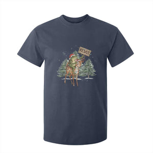 Resist Portland Frog Protest Christmas T Shirt For Kid Funny Holiday Meme Gift Idea TS12 Navy Print Your Wear