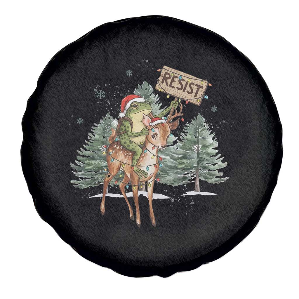 Resist Portland Frog Protest Christmas Spare Tire Cover Funny Holiday Meme Gift Idea TS12 Print Your Wear