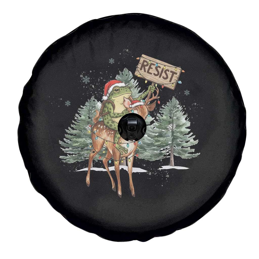 Resist Portland Frog Protest Christmas Spare Tire Cover Funny Holiday Meme Gift Idea TS12 Print Your Wear