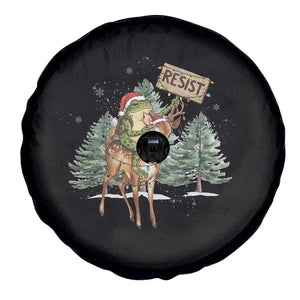 Resist Portland Frog Protest Christmas Spare Tire Cover Funny Holiday Meme Gift Idea - Print Your Wear