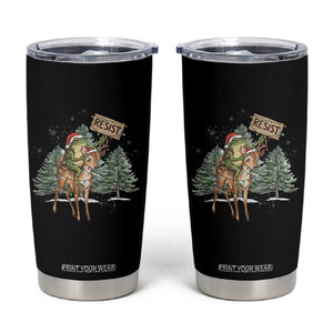 Resist Portland Frog Protest Christmas Tumbler Cup Funny Holiday Meme Gift Idea - Print Your Wear