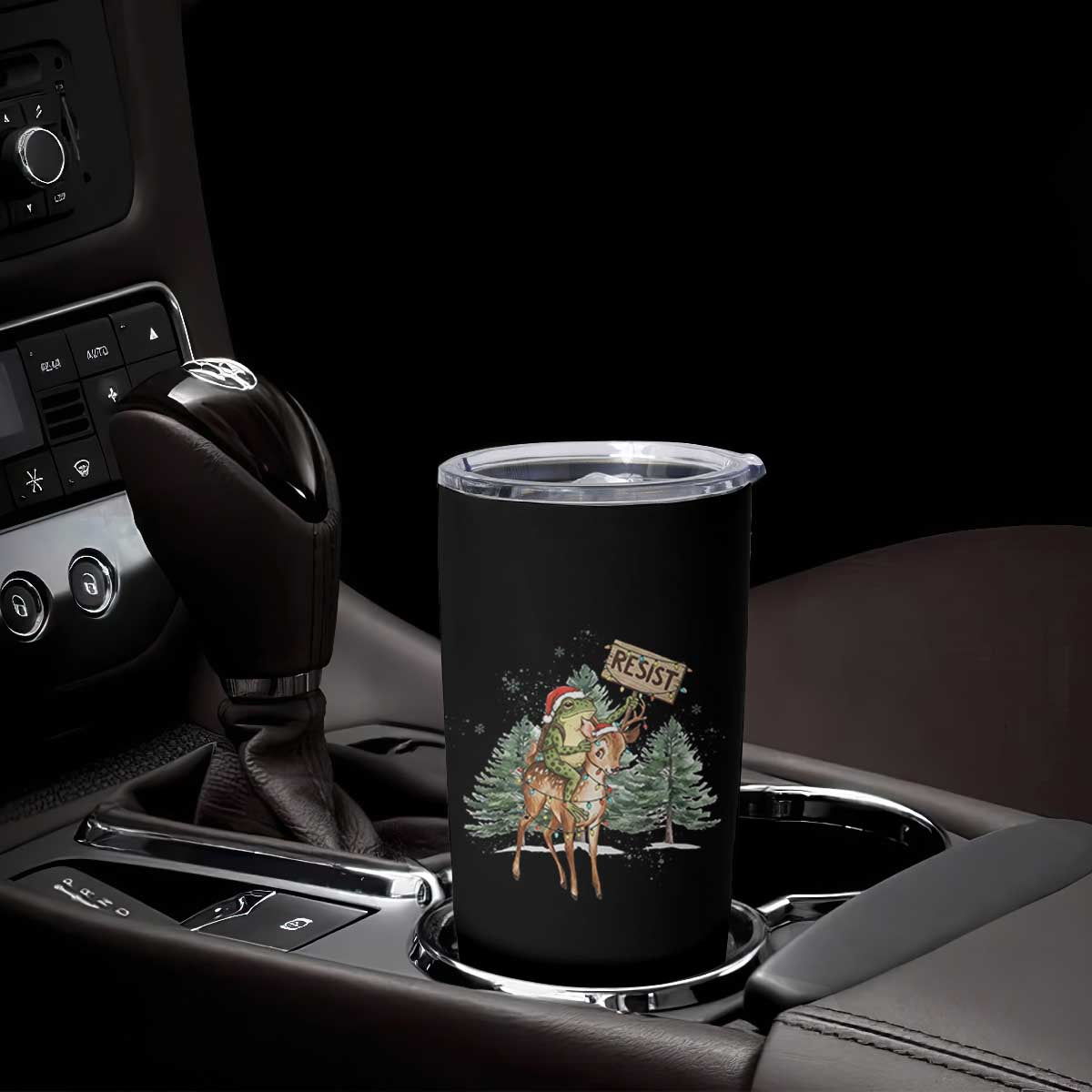 Resist Portland Frog Protest Christmas Tumbler Cup Funny Holiday Meme Gift Idea TS12 Print Your Wear