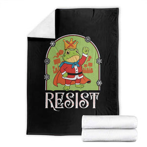 Resist Portland Frog Protest Throw Blanket Funny No Kings Christmas Gift - Print Your Wear