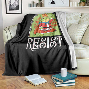 Resist Portland Frog Protest Throw Blanket Funny No Kings Christmas Gift - Print Your Wear