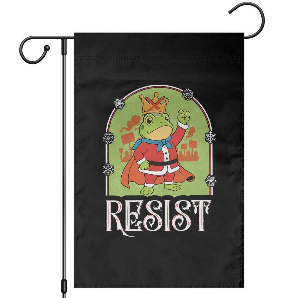 Resist Portland Frog Protest Garden Flag Funny No Kings Christmas Gift - Print Your Wear