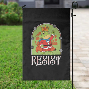Resist Portland Frog Protest Garden Flag Funny No Kings Christmas Gift - Print Your Wear