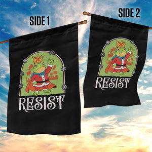 Resist Portland Frog Protest Garden Flag Funny No Kings Christmas Gift - Print Your Wear