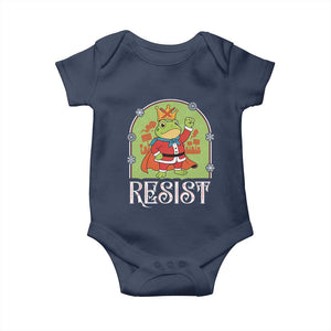Resist Portland Frog Protest Baby Onesie Funny No Kings Christmas Gift TS12 Navy Print Your Wear