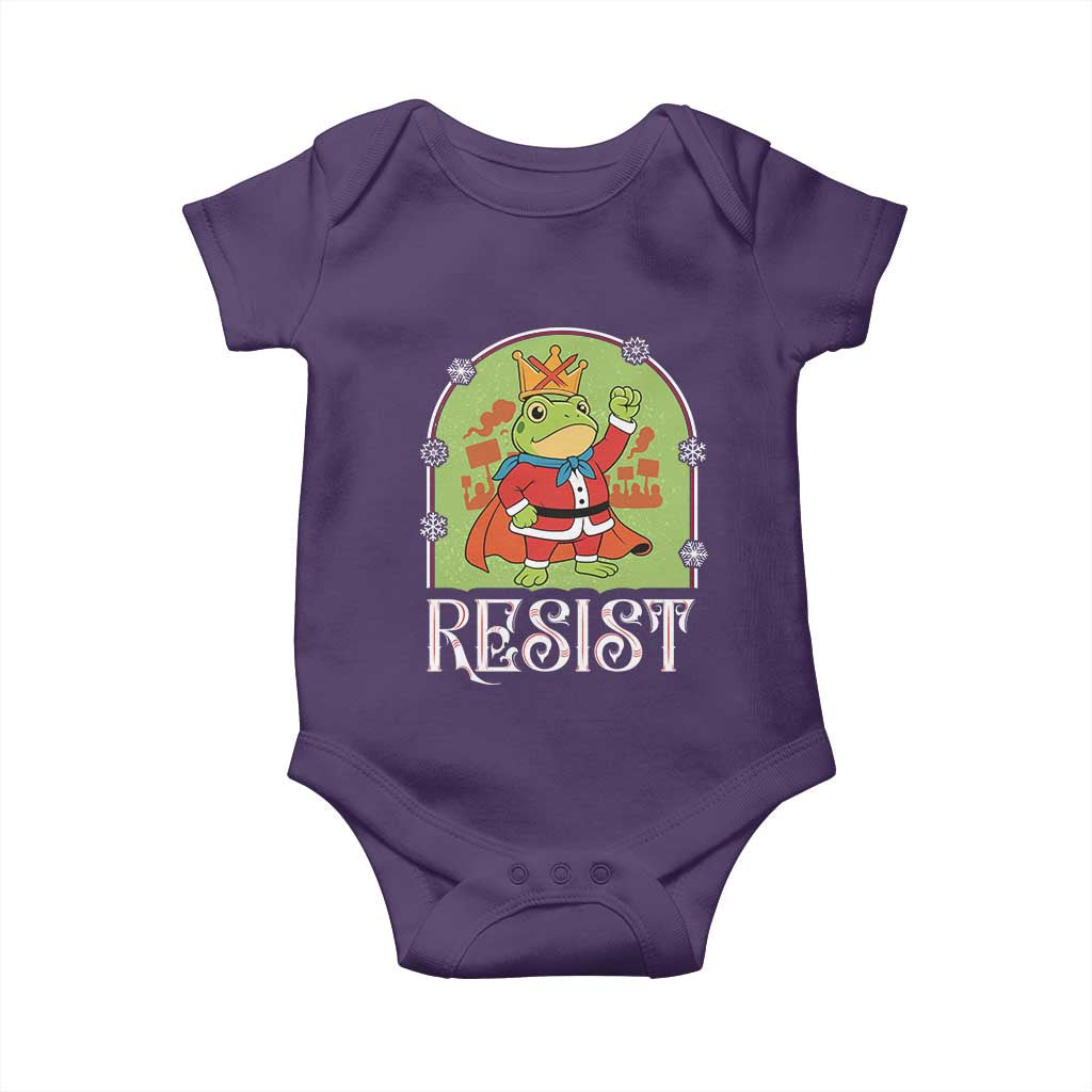 Resist Portland Frog Protest Baby Onesie Funny No Kings Christmas Gift TS12 Purple Print Your Wear