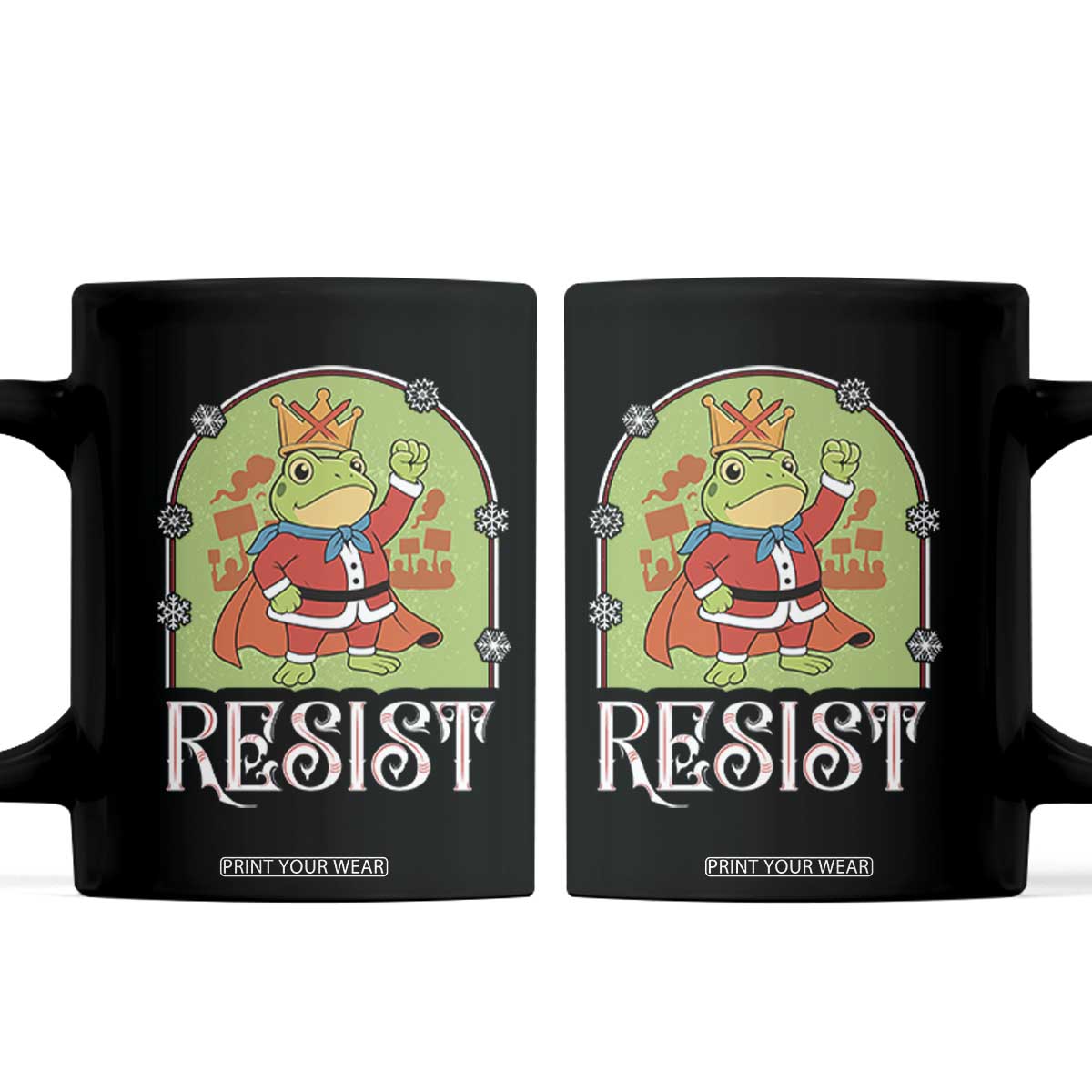 Resist Portland Frog Protest Coffee Mug Funny No Kings Christmas Gift TS12 Black Print Your Wear