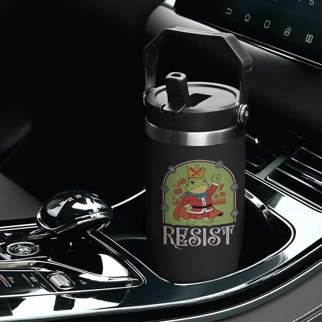 Resist Portland Frog Protest Flip Straw Tumbler Funny No Kings Christmas Gift TS12 Print Your Wear