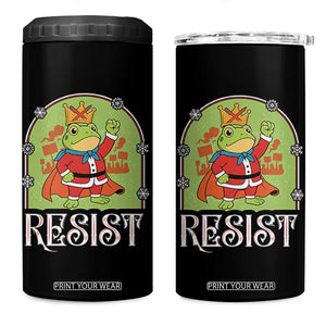 Resist Portland Frog Protest 4 in 1 Can Cooler Tumbler Funny No Kings Christmas Gift TS12 One Size: 16 oz Black Print Your Wear
