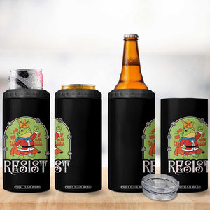 Resist Portland Frog Protest 4 in 1 Can Cooler Tumbler Funny No Kings Christmas Gift TS12 Print Your Wear