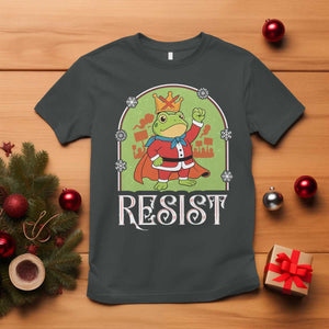 Resist Portland Frog Protest T Shirt Funny No Kings Christmas Gift TS12 Dark Heather Print Your Wear