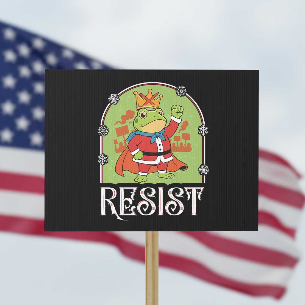 Resist Portland Frog Protest Protest Sign Funny No Kings Christmas Gift TS12 Horizontal 18
