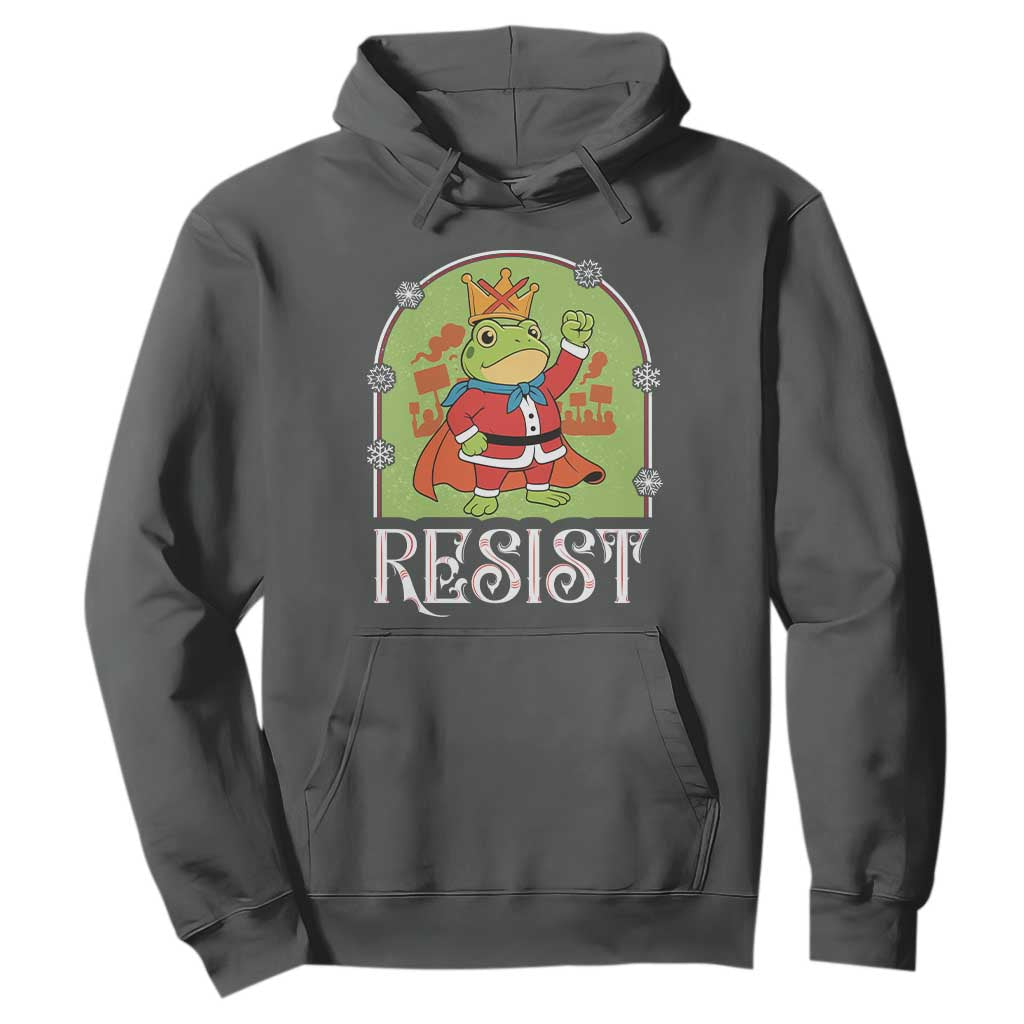 Resist Portland Frog Protest Hoodie Funny No Kings Christmas Gift TS12 Dark Heather Print Your Wear