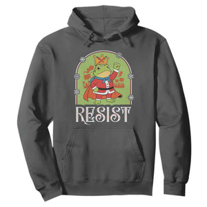 Resist Portland Frog Protest Hoodie Funny No Kings Christmas Gift TS12 Dark Heather Print Your Wear