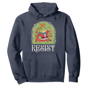 Resist Portland Frog Protest Hoodie Funny No Kings Christmas Gift TS12 Navy Print Your Wear