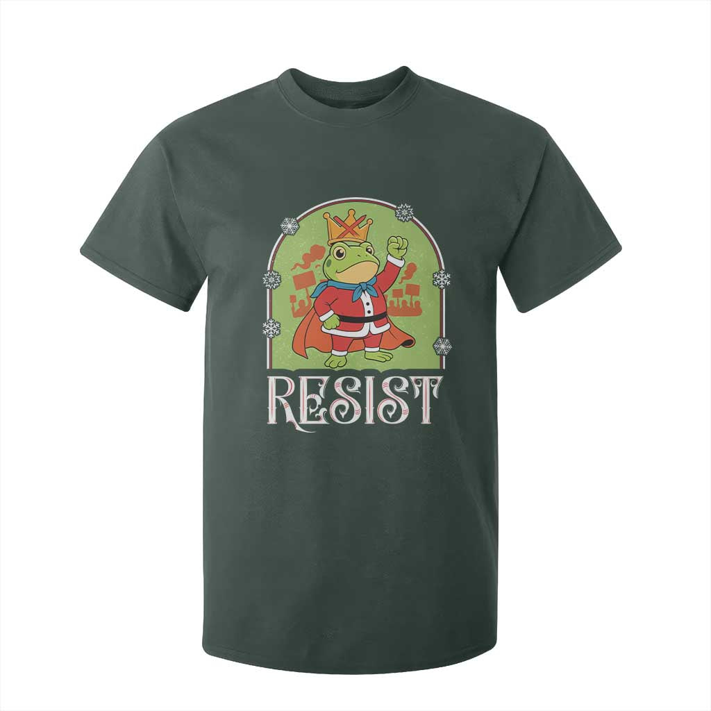 Resist Portland Frog Protest T Shirt For Kid Funny No Kings Christmas Gift TS12 Dark Forest Green Print Your Wear