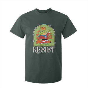 Resist Portland Frog Protest T Shirt For Kid Funny No Kings Christmas Gift TS12 Dark Forest Green Print Your Wear