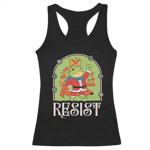 Resist Portland Frog Protest Racerback Tank Top Funny No Kings Christmas Gift - Print Your Wear