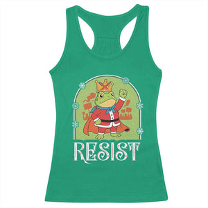 Resist Portland Frog Protest Racerback Tank Top Funny No Kings Christmas Gift - Print Your Wear