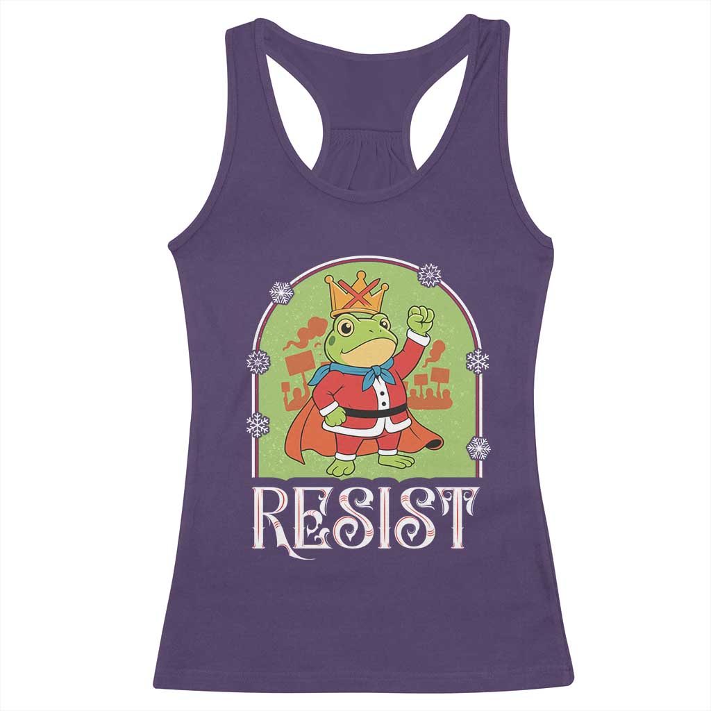 Resist Portland Frog Protest Racerback Tank Top Funny No Kings Christmas Gift TS12 Purple Print Your Wear