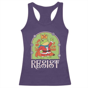 Resist Portland Frog Protest Racerback Tank Top Funny No Kings Christmas Gift - Print Your Wear