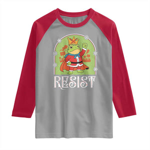 Resist Portland Frog Protest Raglan Shirt Funny No Kings Christmas Gift - Print Your Wear
