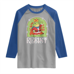 Resist Portland Frog Protest Raglan Shirt Funny No Kings Christmas Gift - Print Your Wear