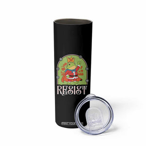 Resist Portland Frog Protest Skinny Tumbler Funny No Kings Christmas Gift - Print Your Wear
