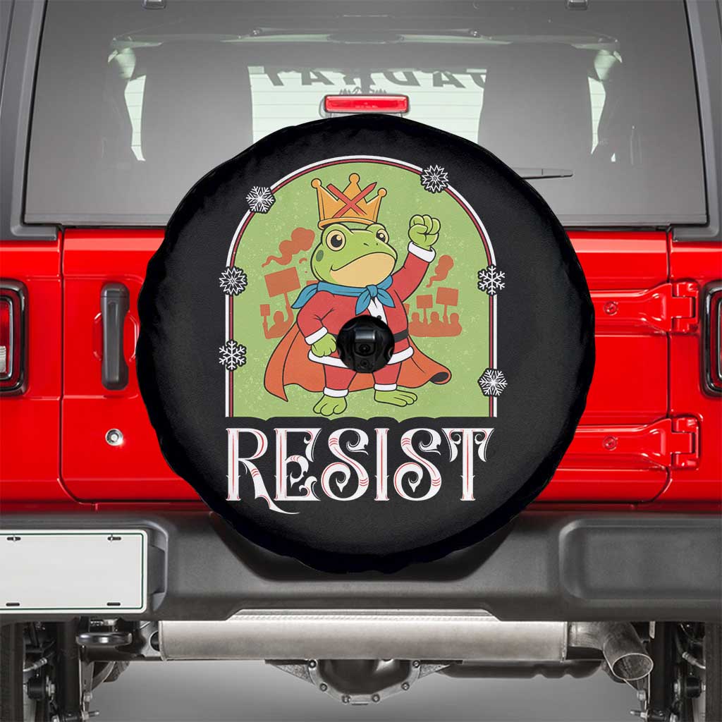 Resist Portland Frog Protest Spare Tire Cover Funny No Kings Christmas Gift TS12 Black Print Your Wear