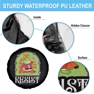 Resist Portland Frog Protest Spare Tire Cover Funny No Kings Christmas Gift - Print Your Wear