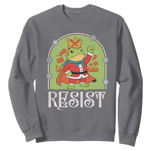 Resist Portland Frog Protest Sweatshirt Funny No Kings Christmas Gift TS12 Charcoal Print Your Wear