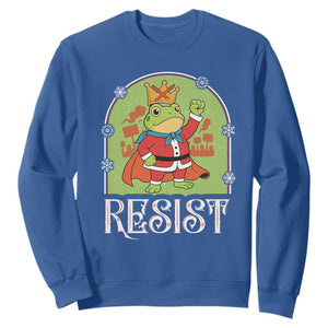 Resist Portland Frog Protest Sweatshirt Funny No Kings Christmas Gift TS12 Royal Blue Print Your Wear