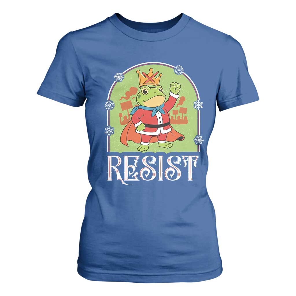 Resist Portland Frog Protest T Shirt For Women Funny No Kings Christmas Gift TS12 Royal Blue Print Your Wear