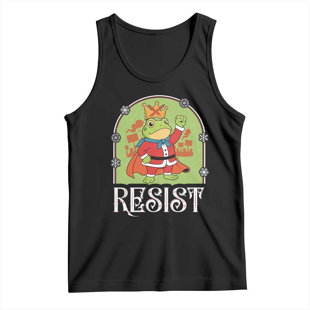 Resist Portland Frog Protest Tank Top Funny No Kings Christmas Gift - Print Your Wear