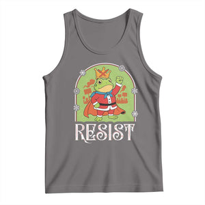 Resist Portland Frog Protest Tank Top Funny No Kings Christmas Gift TS12 Deep Heather Print Your Wear