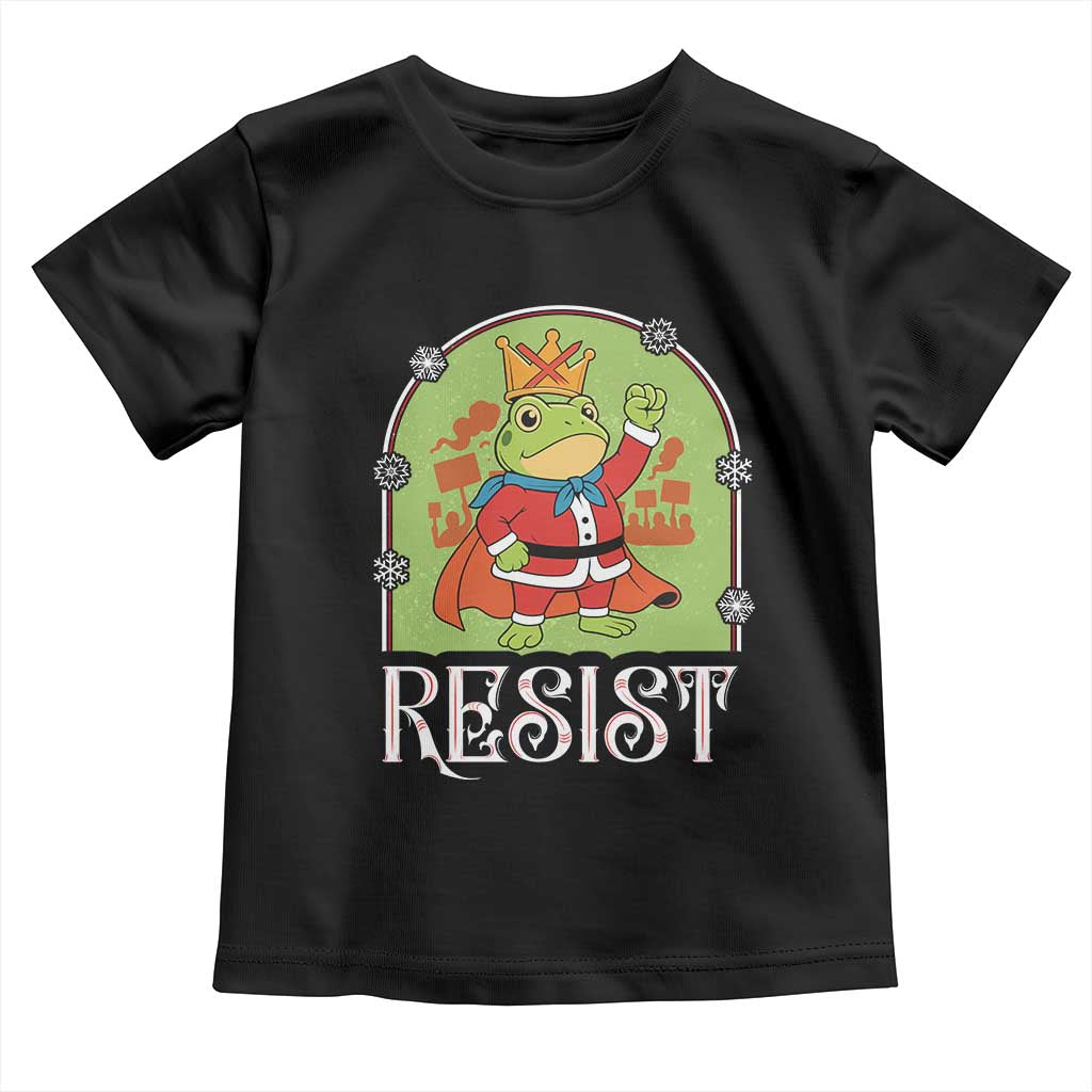 Resist Portland Frog Protest Toddler T Shirt Funny No Kings Christmas Gift TS12 Black Print Your Wear