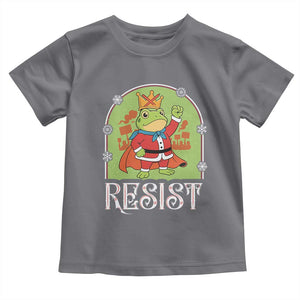 Resist Portland Frog Protest Toddler T Shirt Funny No Kings Christmas Gift TS12 Charcoal Print Your Wear