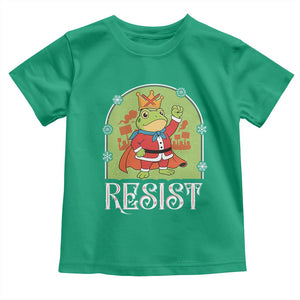Resist Portland Frog Protest Toddler T Shirt Funny No Kings Christmas Gift - Print Your Wear
