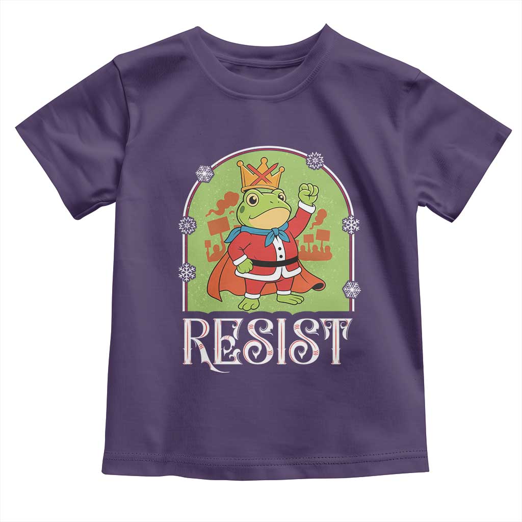 Resist Portland Frog Protest Toddler T Shirt Funny No Kings Christmas Gift TS12 Purple Print Your Wear
