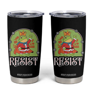 Resist Portland Frog Protest Tumbler Cup Funny No Kings Christmas Gift - Print Your Wear