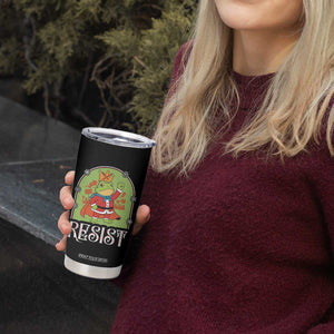 Resist Portland Frog Protest Tumbler Cup Funny No Kings Christmas Gift - Print Your Wear