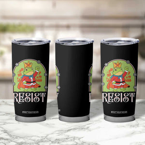 Resist Portland Frog Protest Tumbler Cup Funny No Kings Christmas Gift - Print Your Wear