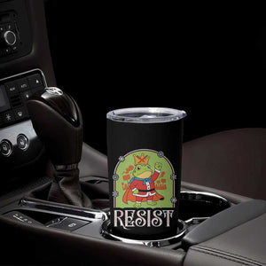 Resist Portland Frog Protest Tumbler Cup Funny No Kings Christmas Gift - Print Your Wear