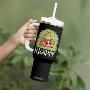 Resist Portland Frog Protest Tumbler With Handle Funny No Kings Christmas Gift TS12 Print Your Wear