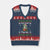 Frogs Against Fascism Ugly Sweater V-Neck Knit Sweater Vest Funny Portland Xmas Frog Gift TS12 Navy Red Print Your Wear