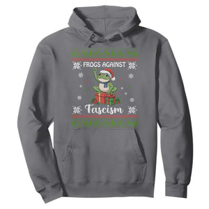Frogs Against Fascism Ugly Sweater Hoodie Funny Portland Christmas Frog Gift TS12 Charcoal Print Your Wear