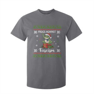 Frogs Against Fascism Ugly Sweater T Shirt For Kid Funny Portland Christmas Frog Gift TS12 Charcoal Print Your Wear